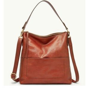 Fossil Amelia Hobo Crossbody Shoulder Brown